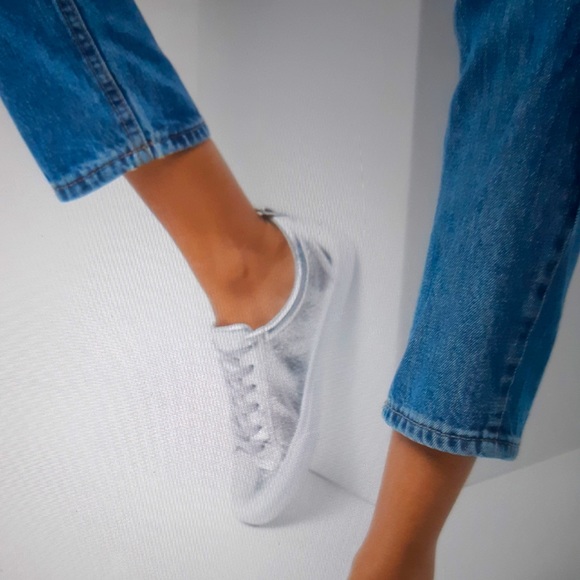ASOS DESIGN silver lace up sneakers - Picture 1 of 3